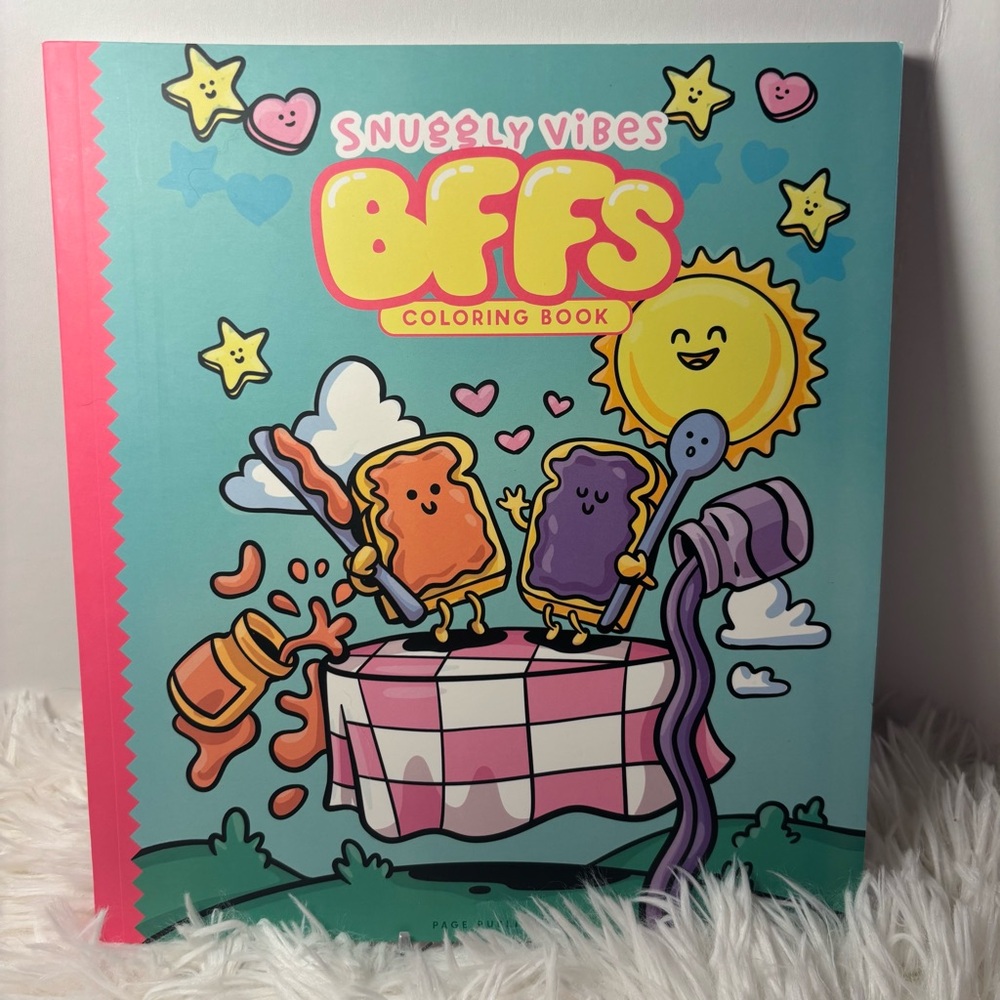 Snuggly Vibes BFFs Coloring Book - Teal & Pink Cover